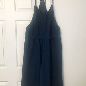 Wide leg Denim Jumpsuit